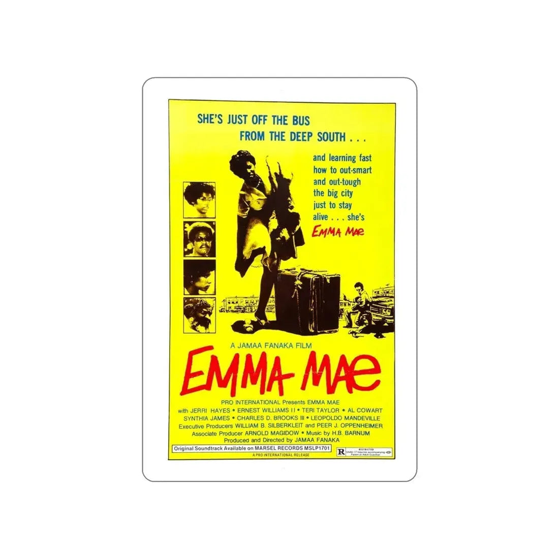 EMMA MAE (BLACK SISTER'S REVENGE) 1976 Movie Poster STICKER Vinyl Die-Cut Decal 5 Inch - The Sticker Space