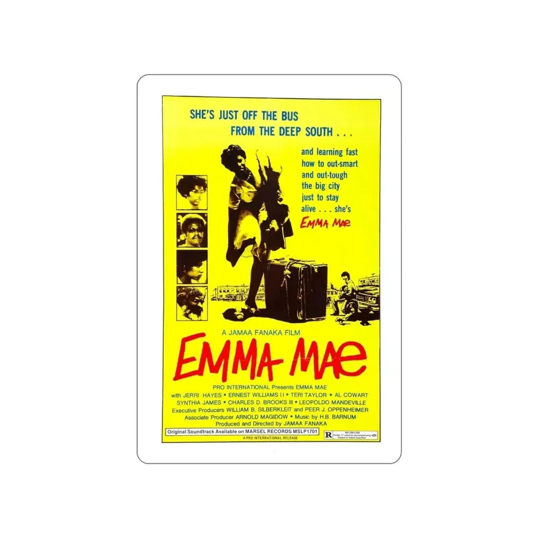 EMMA MAE (BLACK SISTER'S REVENGE) 1976 Movie Poster STICKER Vinyl Die-Cut Decal - The Sticker Space