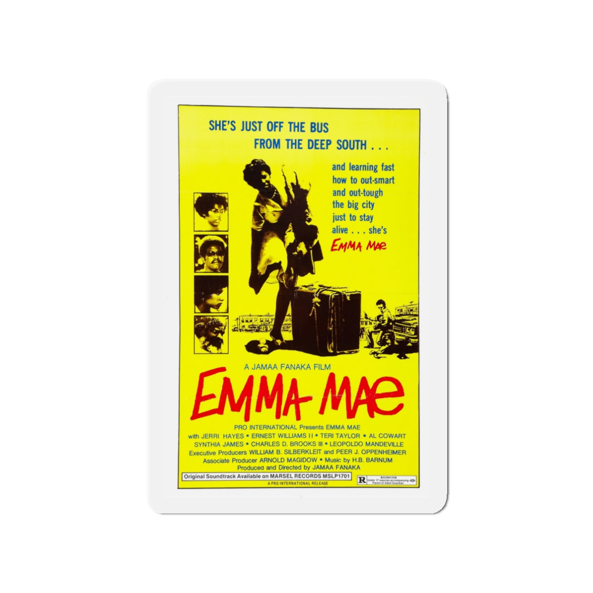 EMMA MAE (BLACK SISTER'S REVENGE) 1976 Movie Poster - Die-Cut Magnet-3" x 3"-The Sticker Space