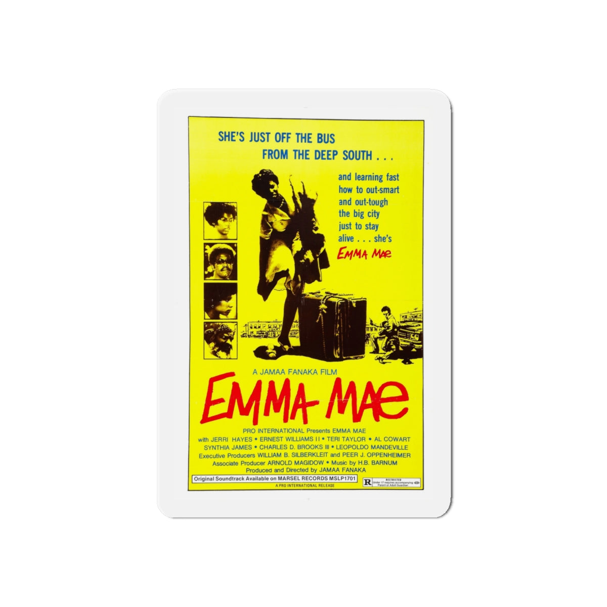 EMMA MAE (BLACK SISTER'S REVENGE) 1976 Movie Poster - Die-Cut Magnet-6 × 6"-The Sticker Space