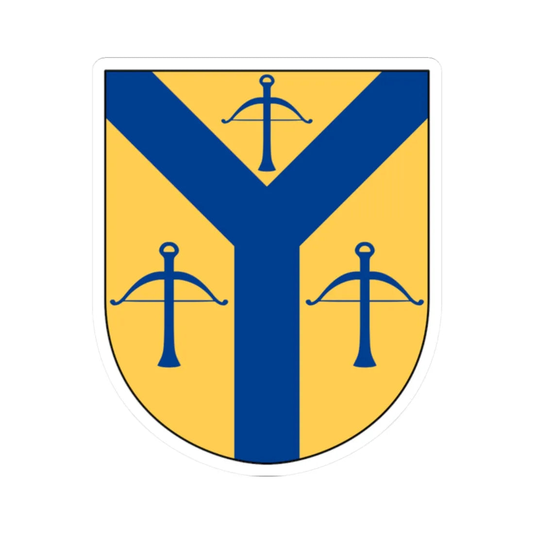 Emmaboda vapen (Sweden) (Coat of Arms) STICKER Vinyl Kiss-Cut Decal 2 Inch White - The Sticker Space