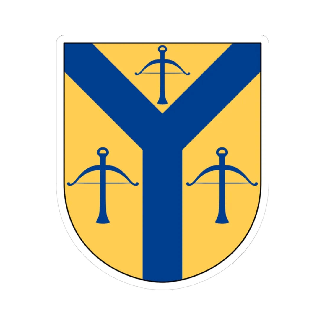 Emmaboda vapen (Sweden) (Coat of Arms) STICKER Vinyl Kiss-Cut Decal 3 Inch White - The Sticker Space