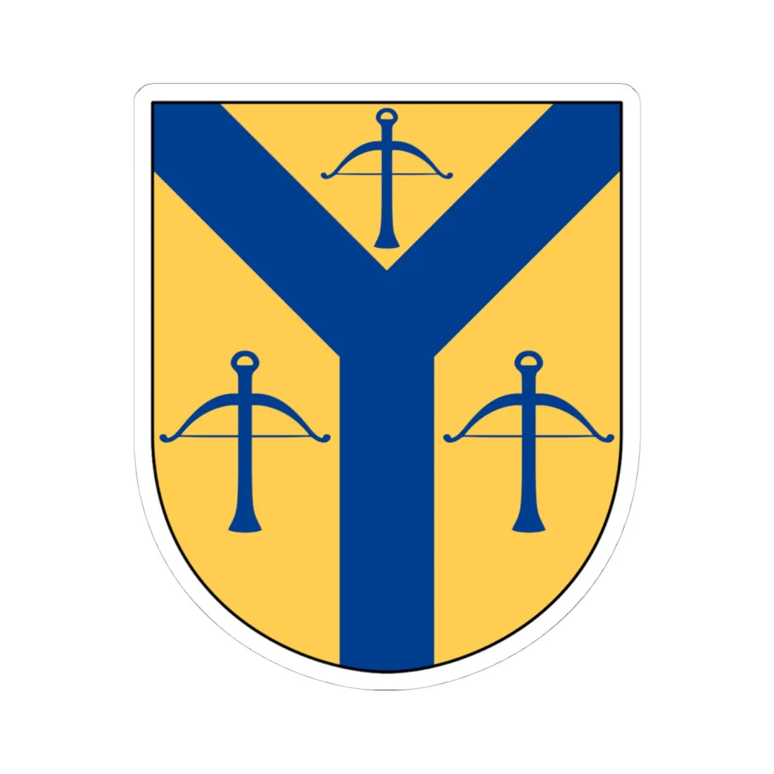 Emmaboda vapen (Sweden) (Coat of Arms) STICKER Vinyl Kiss-Cut Decal 4 Inch White - The Sticker Space