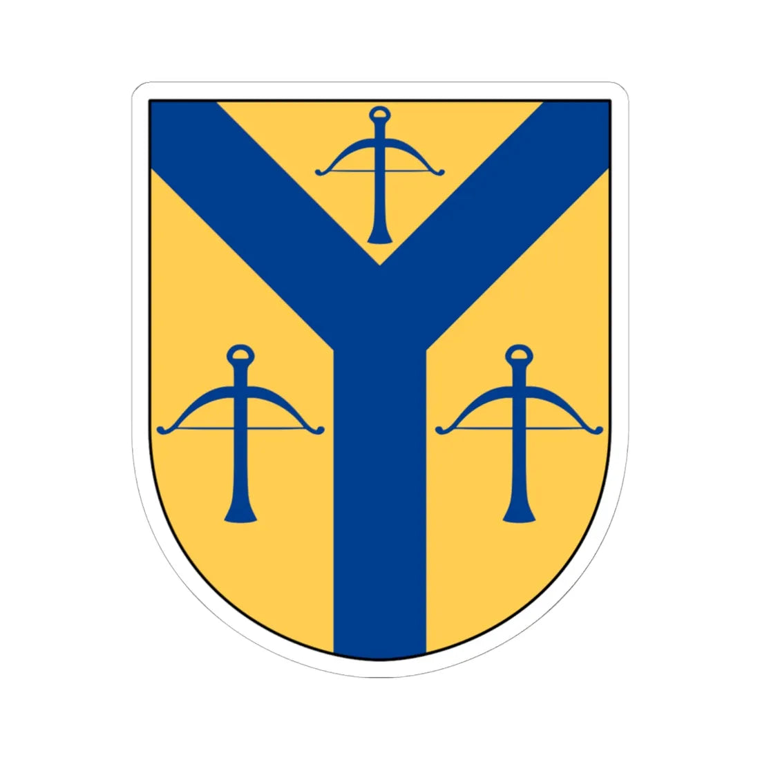 Emmaboda vapen (Sweden) (Coat of Arms) STICKER Vinyl Kiss-Cut Decal 6 Inch White - The Sticker Space