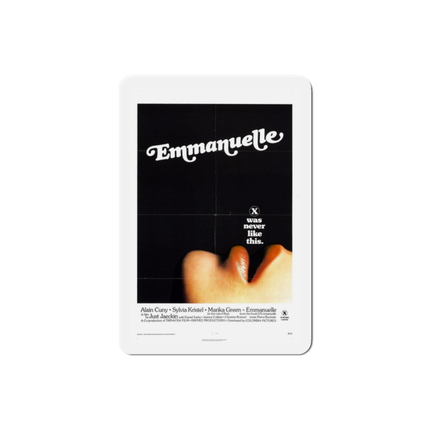 Emmanuelle 1974 Movie Poster Die-Cut Magnet-2 Inch-The Sticker Space