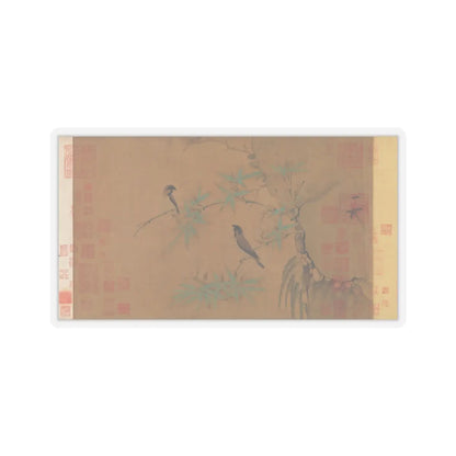 Emperor Huizong - Finches and bamboo - early 12th century v1 - STICKER Vinyl Kiss-Cut Decal