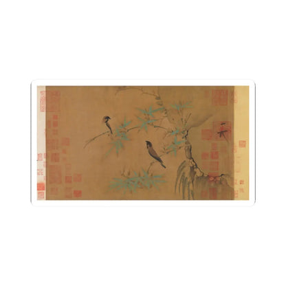 Emperor Huizong - Finches and bamboo - early 12th century v1 - STICKER Vinyl Kiss-Cut Decal