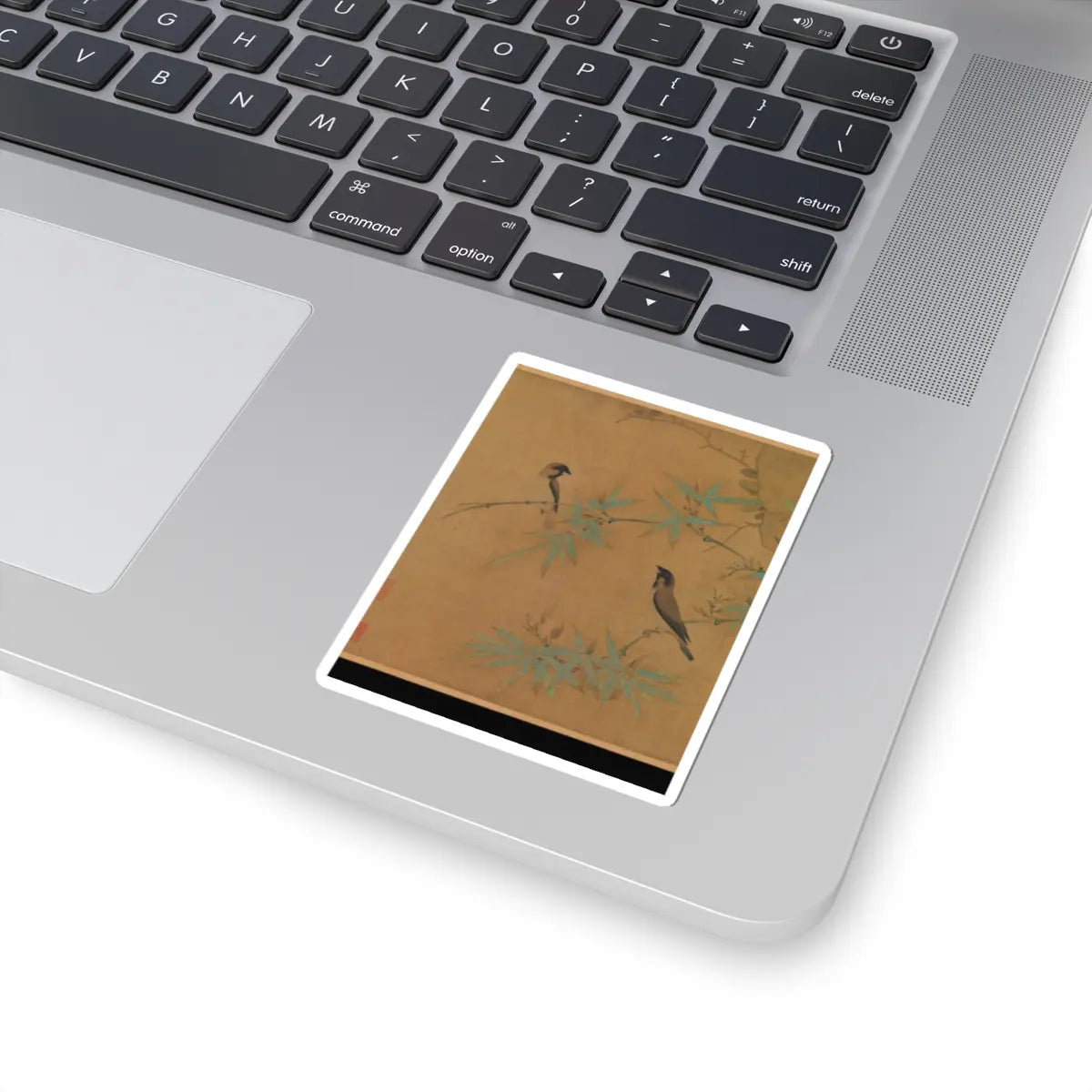 Emperor Huizong - Finches and bamboo - early 12th century v11 - STICKER Vinyl Kiss-Cut Decal