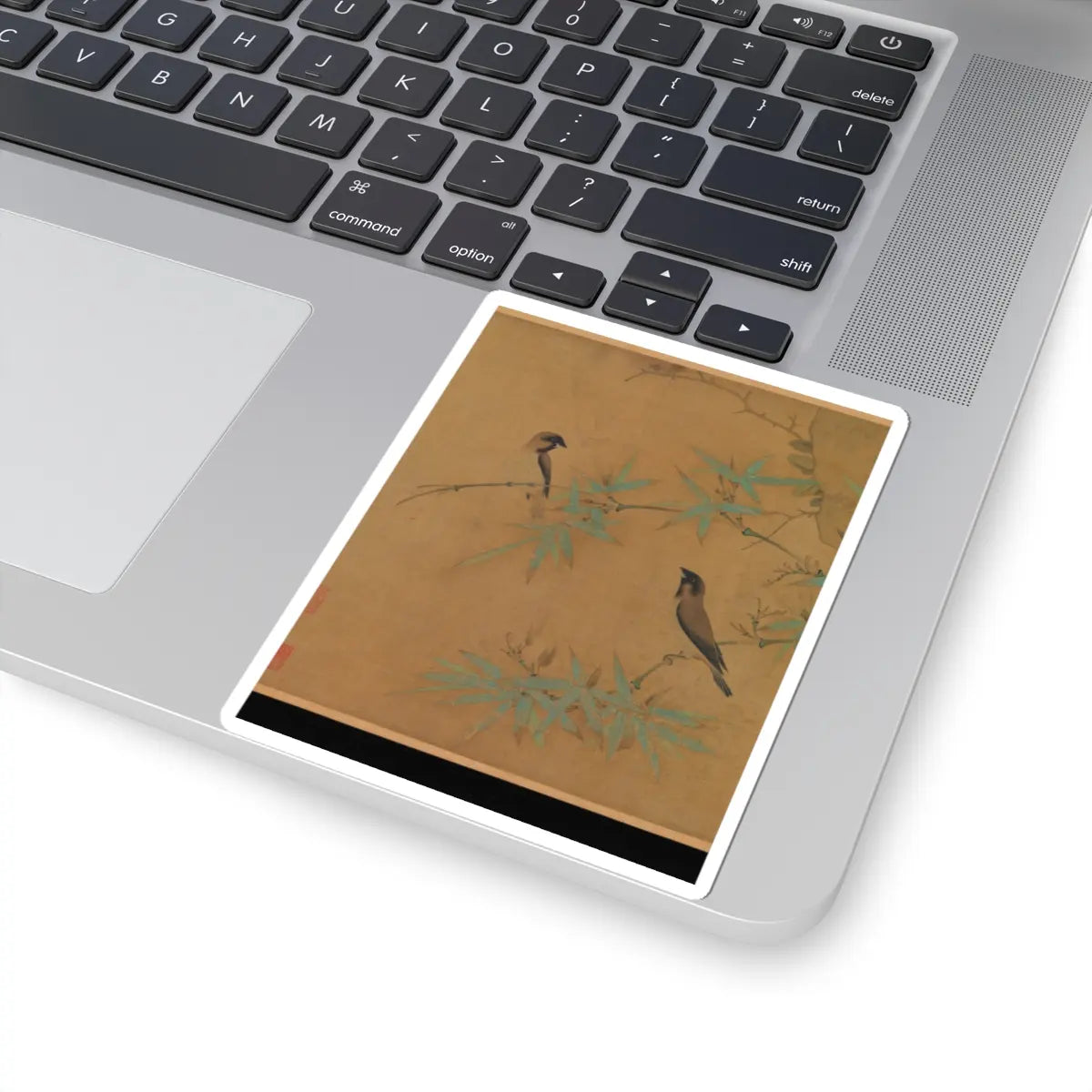 Emperor Huizong - Finches and bamboo - early 12th century v11 - STICKER Vinyl Kiss-Cut Decal