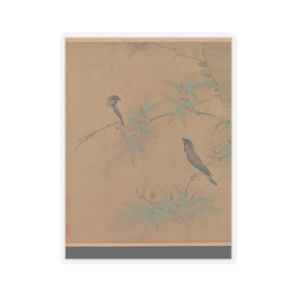 Emperor Huizong - Finches and bamboo - early 12th century v11 - STICKER Vinyl Kiss-Cut Decal