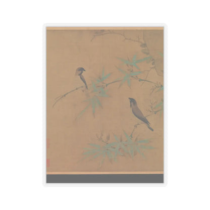 Emperor Huizong - Finches and bamboo - early 12th century v11 - STICKER Vinyl Kiss-Cut Decal
