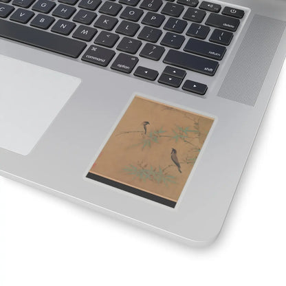 Emperor Huizong - Finches and bamboo - early 12th century v11 - STICKER Vinyl Kiss-Cut Decal