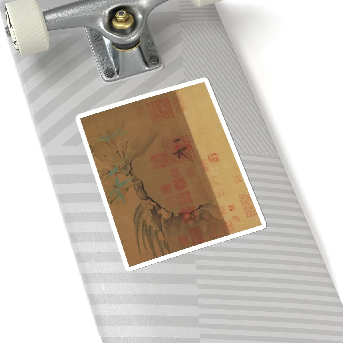 Emperor Huizong - Finches and bamboo - early 12th century v13 - STICKER Vinyl Kiss-Cut Decal