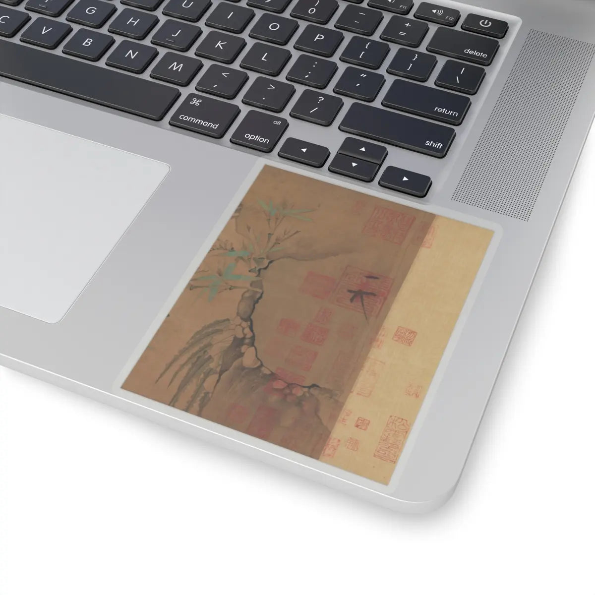Emperor Huizong - Finches and bamboo - early 12th century v13 - STICKER Vinyl Kiss-Cut Decal