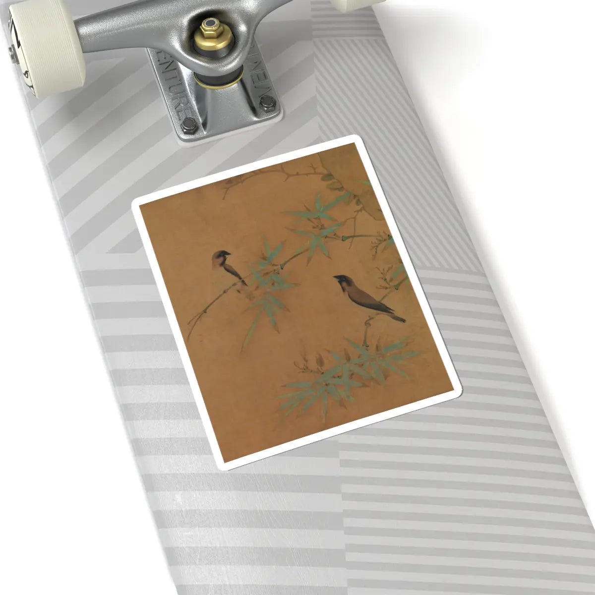 Emperor Huizong - Finches and bamboo - early 12th century v14 - STICKER Vinyl Kiss-Cut Decal