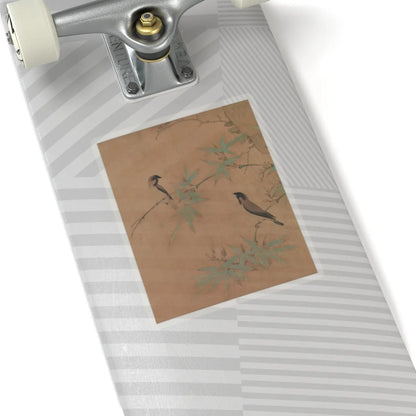Emperor Huizong - Finches and bamboo - early 12th century v14 - STICKER Vinyl Kiss-Cut Decal