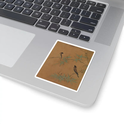 Emperor Huizong - Finches and bamboo - early 12th century v14 - STICKER Vinyl Kiss-Cut Decal