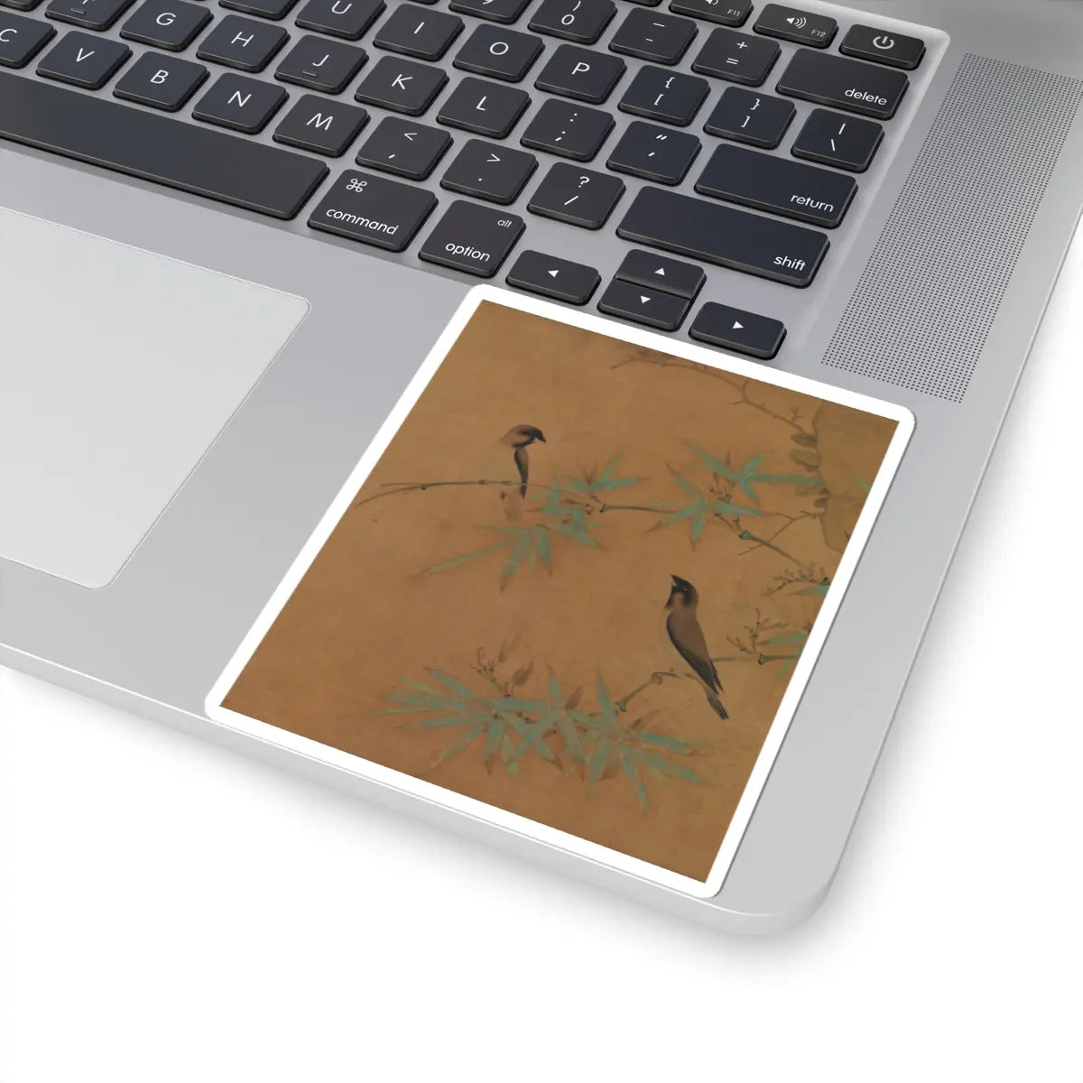 Emperor Huizong - Finches and bamboo - early 12th century v14 - STICKER Vinyl Kiss-Cut Decal