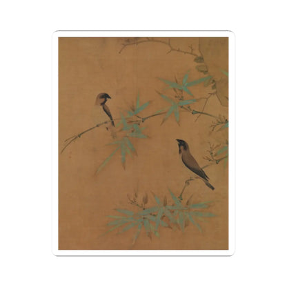 Emperor Huizong - Finches and bamboo - early 12th century v14 - STICKER Vinyl Kiss-Cut Decal