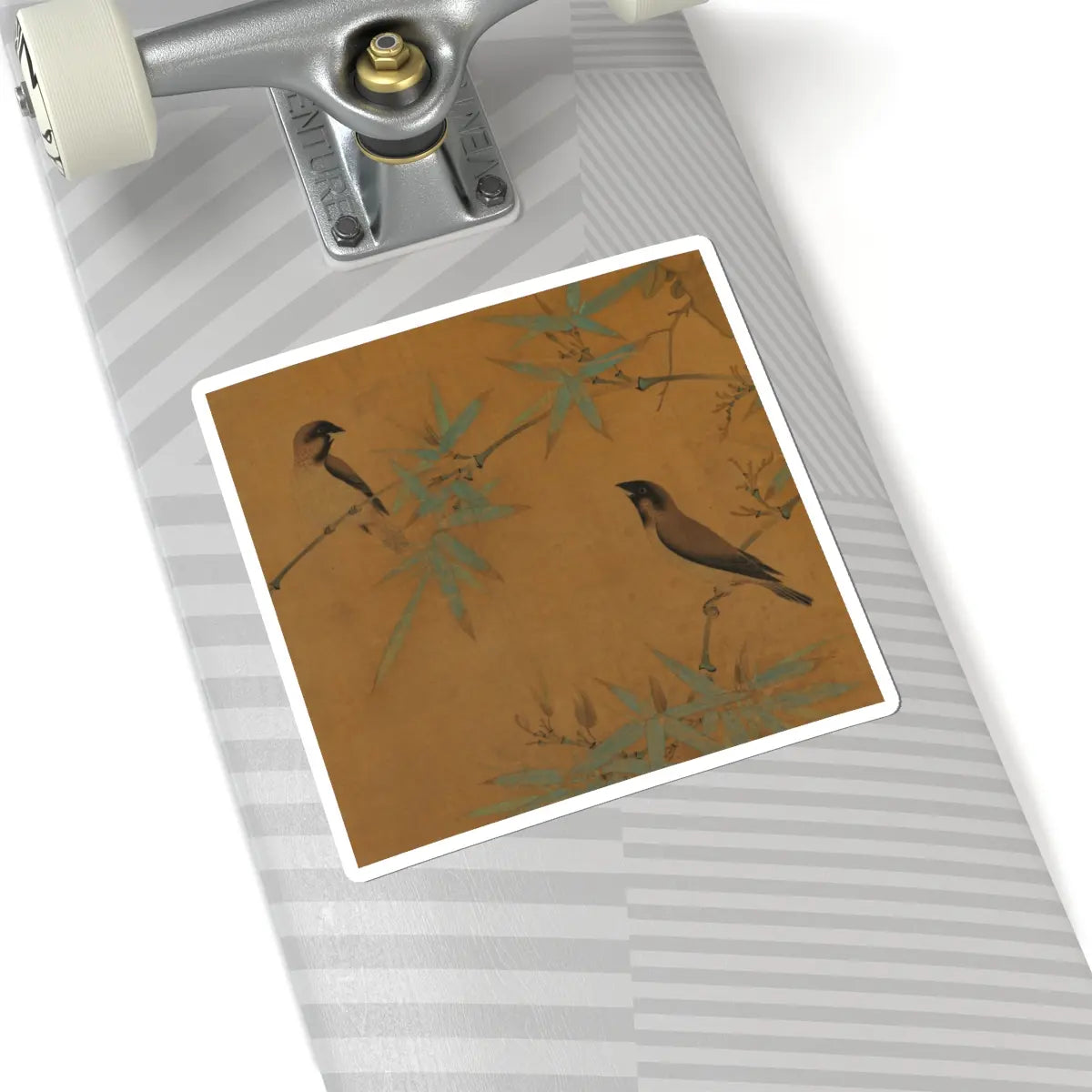 Emperor Huizong - Finches and bamboo - early 12th century v16 - STICKER Vinyl Kiss-Cut Decal