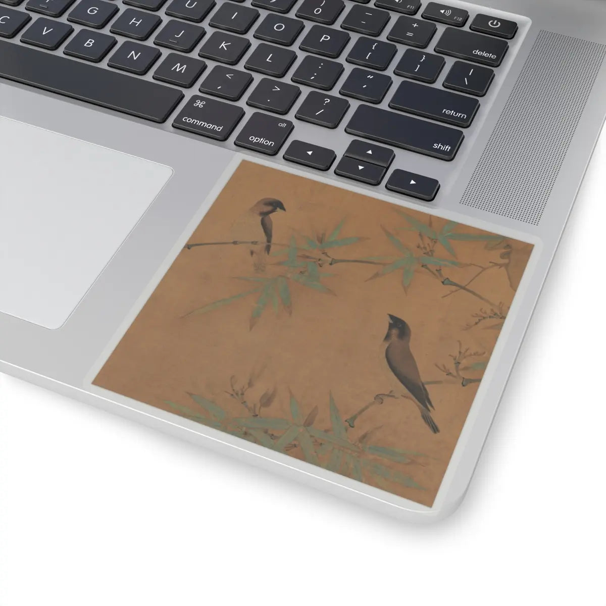 Emperor Huizong - Finches and bamboo - early 12th century v16 - STICKER Vinyl Kiss-Cut Decal