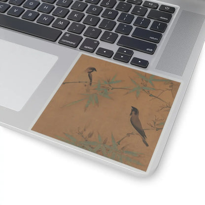 Emperor Huizong - Finches and bamboo - early 12th century v16 - STICKER Vinyl Kiss-Cut Decal