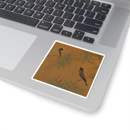 Emperor Huizong - Finches and bamboo - early 12th century v16 - STICKER Vinyl Kiss-Cut Decal
