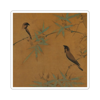 Emperor Huizong - Finches and bamboo - early 12th century v16 - STICKER Vinyl Kiss-Cut Decal