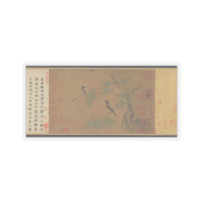 Emperor Huizong - Finches and bamboo - early 12th century v3 - STICKER Vinyl Kiss-Cut Decal
