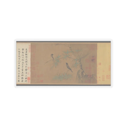 Emperor Huizong - Finches and bamboo - early 12th century v3 - STICKER Vinyl Kiss-Cut Decal