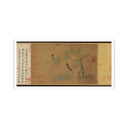 Emperor Huizong - Finches and bamboo - early 12th century v3 - STICKER Vinyl Kiss-Cut Decal