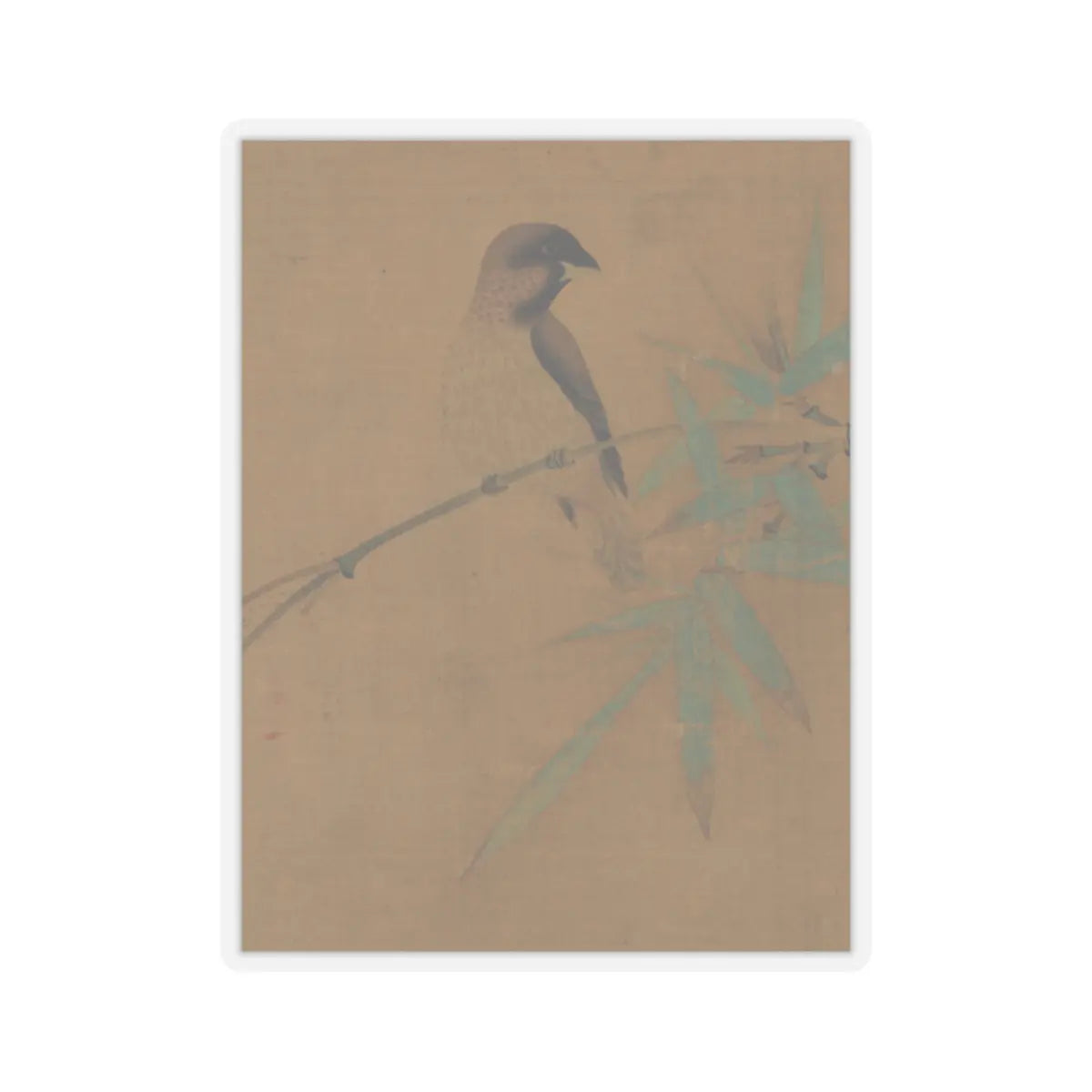 Emperor Huizong - Finches and bamboo - early 12th century v8 - STICKER Vinyl Kiss-Cut Decal