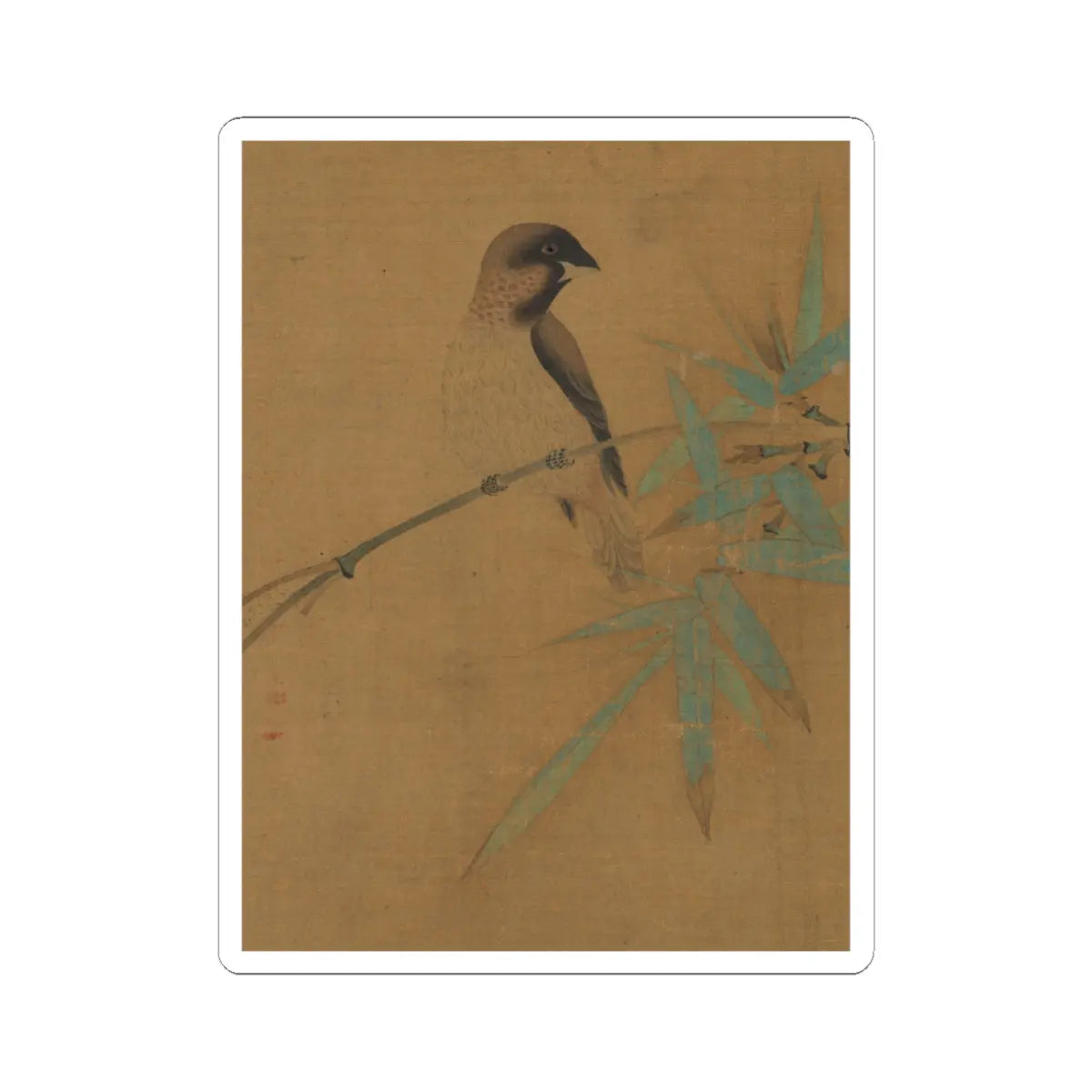 Emperor Huizong - Finches and bamboo - early 12th century v8 - STICKER Vinyl Kiss-Cut Decal