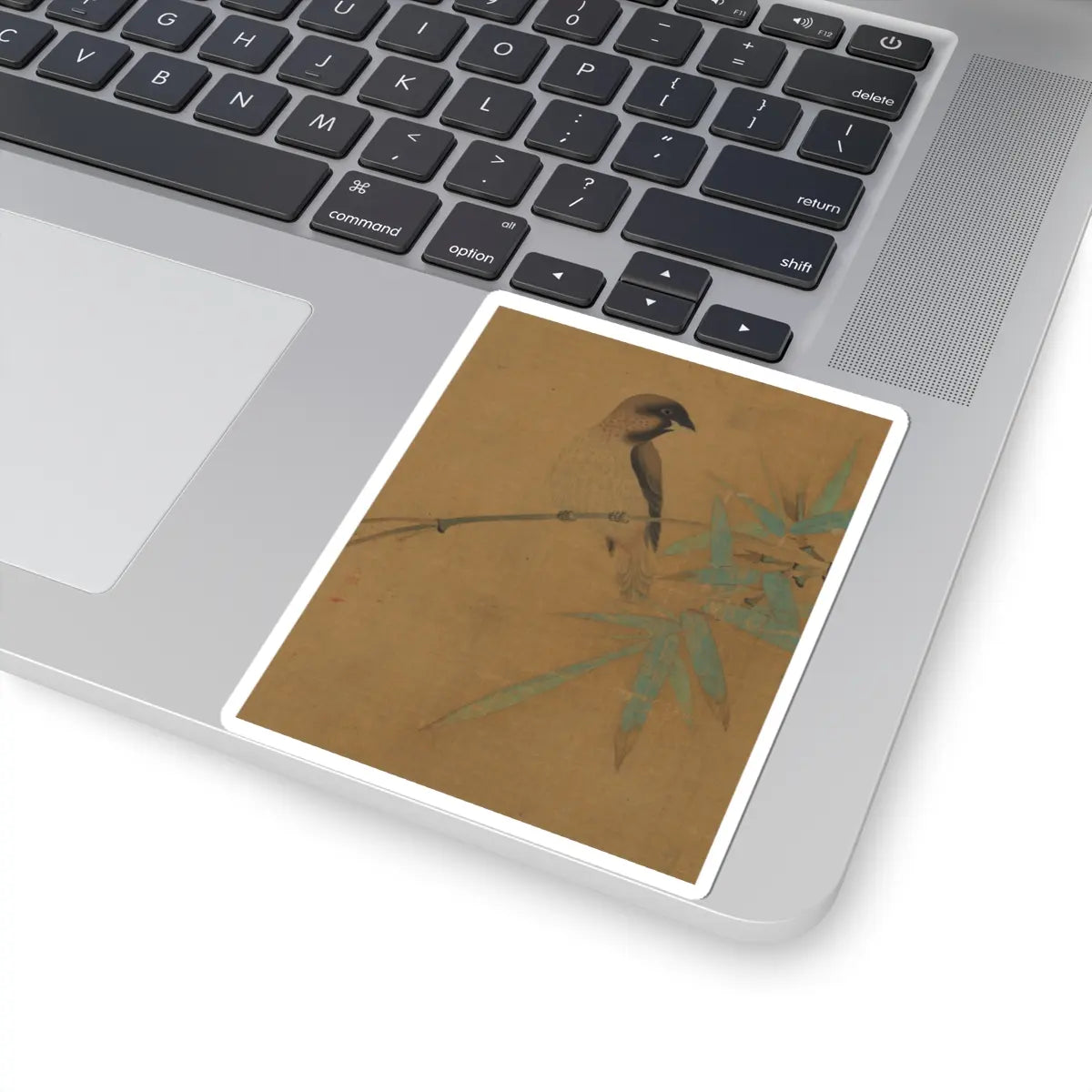 Emperor Huizong - Finches and bamboo - early 12th century v8 - STICKER Vinyl Kiss-Cut Decal