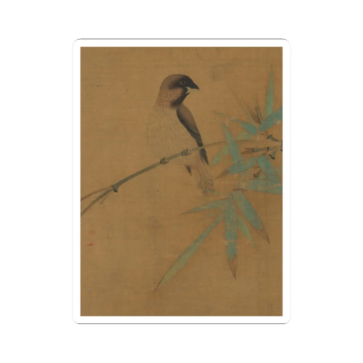 Emperor Huizong - Finches and bamboo - early 12th century v8 - STICKER Vinyl Kiss-Cut Decal