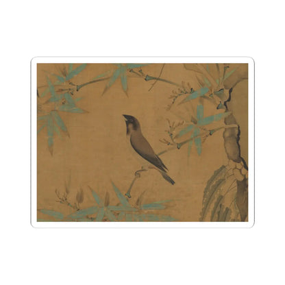 Emperor Huizong - Finches and bamboo - early 12th century v9 - STICKER Vinyl Kiss-Cut Decal