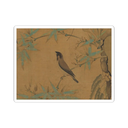 Emperor Huizong - Finches and bamboo - early 12th century v9 - STICKER Vinyl Kiss-Cut Decal
