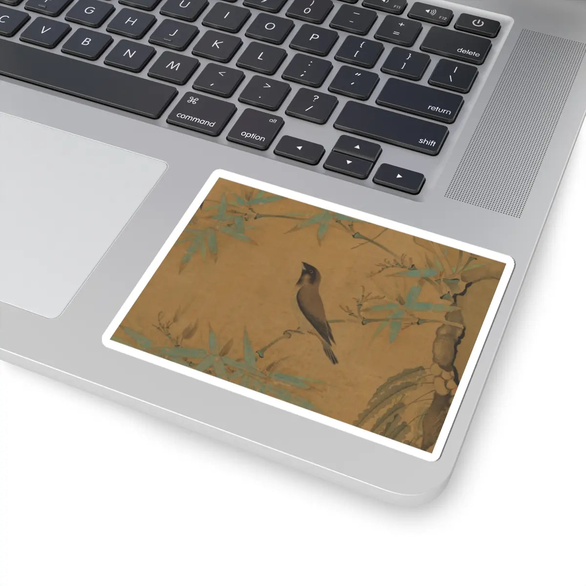 Emperor Huizong - Finches and bamboo - early 12th century v9 - STICKER Vinyl Kiss-Cut Decal