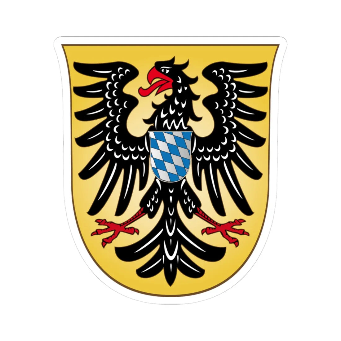 Emperor Louis IV Arms DL (Germany) (Coat of Arms) STICKER Vinyl Kiss-Cut Decal 3 Inch White - The Sticker Space