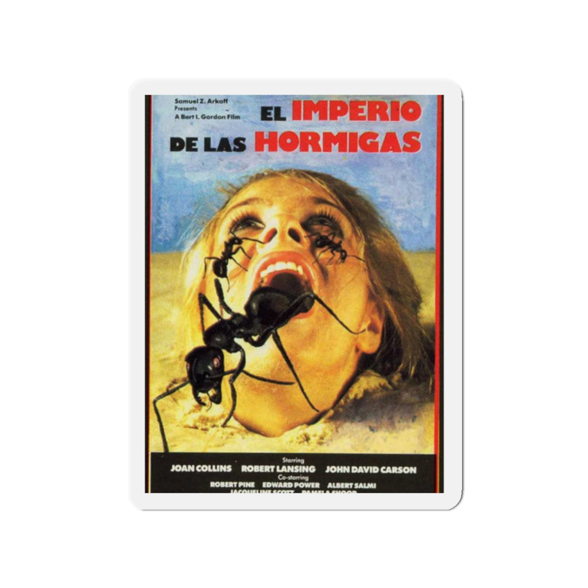 EMPIRE OF THE ANTS (SPANISH) 1977 Movie Poster - Die-Cut Magnet-2" x 2"-The Sticker Space