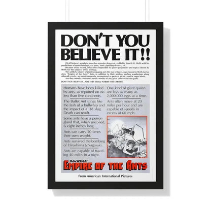 EMPIRE OF THE ANTS (TEASER) 1977 - Framed Movie Poster - The Sticker Space