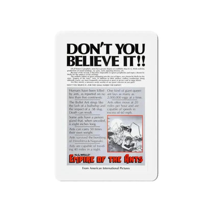 EMPIRE OF THE ANTS (TEASER) 1977 Movie Poster - Refrigerator Magnet - The Sticker Space