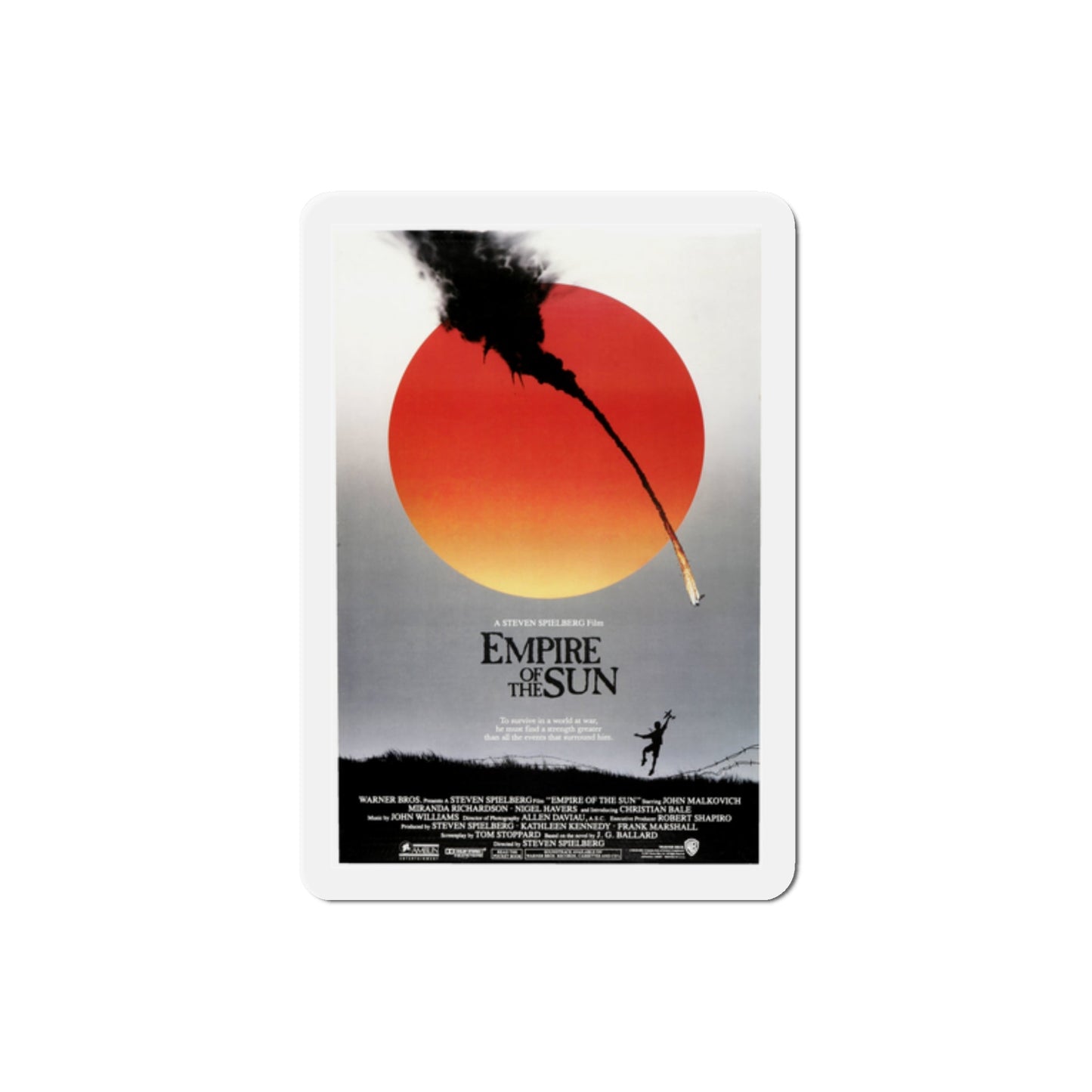 Empire of the Sun 1987 Movie Poster Die-Cut Magnet-2" x 2"-The Sticker Space