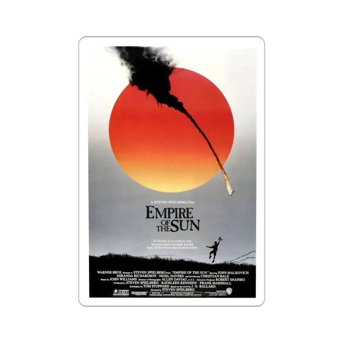 Empire of the Sun 1987 Movie Poster STICKER Vinyl Die-Cut Decal - The Sticker Space