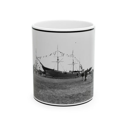 Encampment Of The G.A.R. In Washington, D.C., With Replica Of Ship (U.S. Civil War) White Coffee Mug