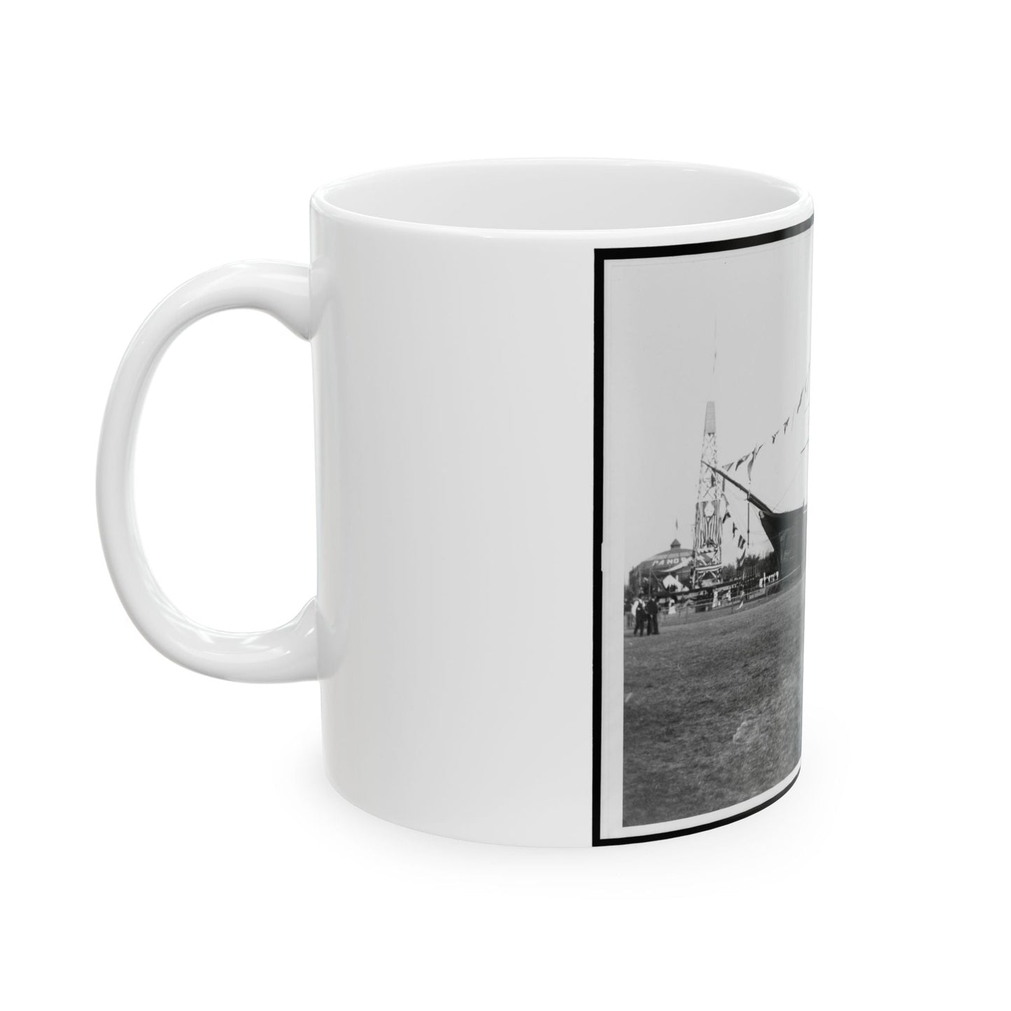 Encampment Of The G.A.R. In Washington, D.C., With Replica Of Ship (U.S. Civil War) White Coffee Mug