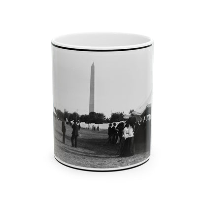 Encampment Of The G.A.R. In Washington, D.C. With Washington Monument In Background (U.S. Civil War) White Coffee Mug