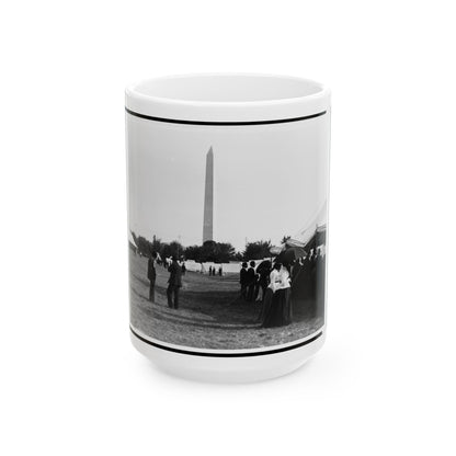 Encampment Of The G.A.R. In Washington, D.C. With Washington Monument In Background (U.S. Civil War) White Coffee Mug