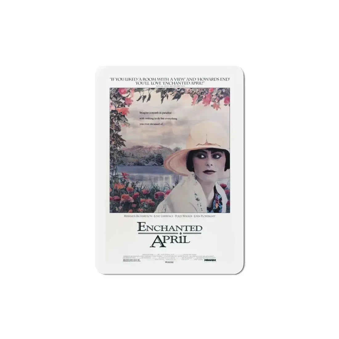 Enchanted April 1992 Movie Poster Refrigerator Magnet 4 Inch - The Sticker Space