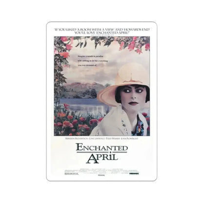 Enchanted April 1992 Movie Poster - STICKER Vinyl Kiss-Cut Decal 2 Inch White - The Sticker Space